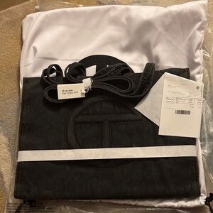 BNWT Black Telfar Large Denim Bag